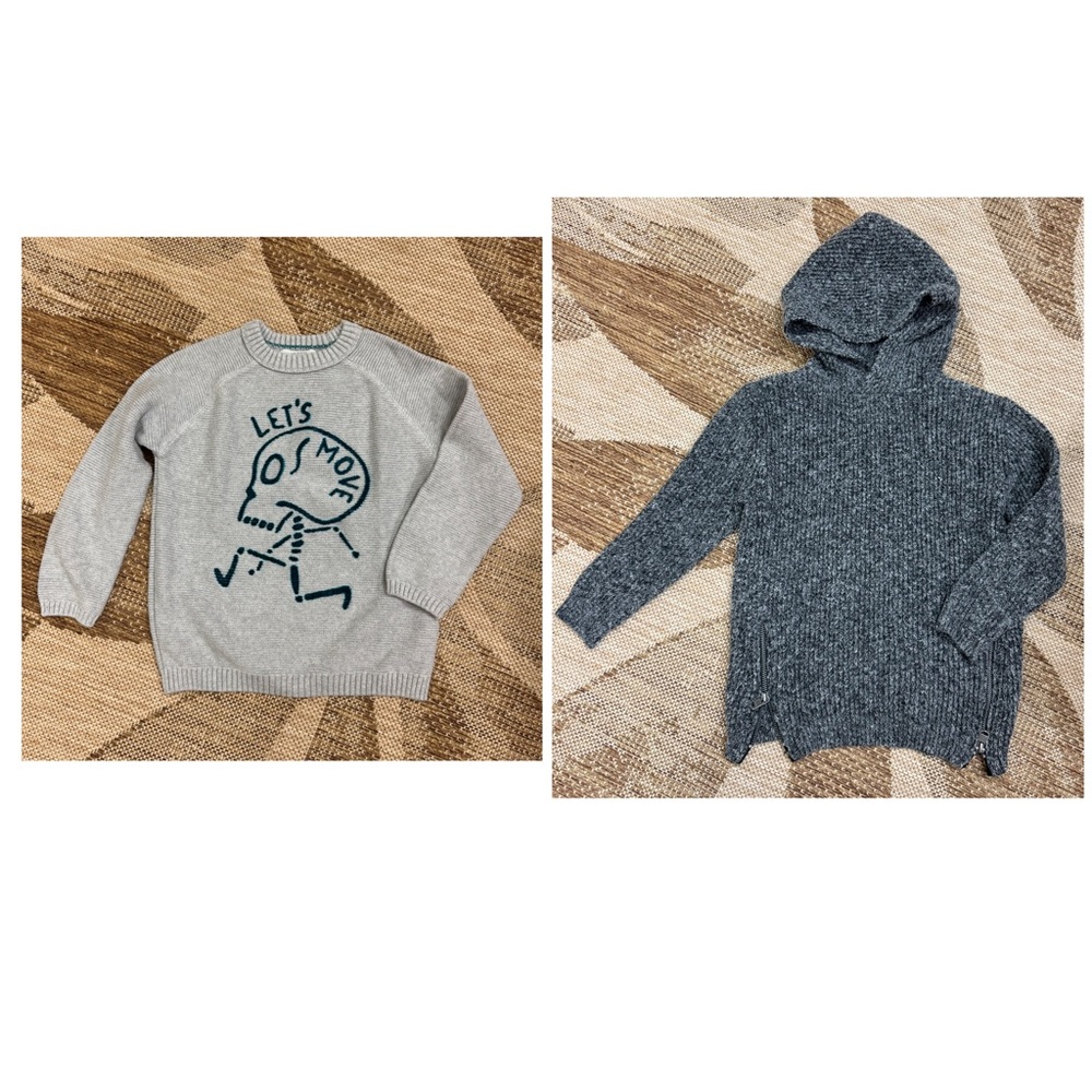 Zara Bundle Boys Kids Gray Knit Sweater size 8 Small